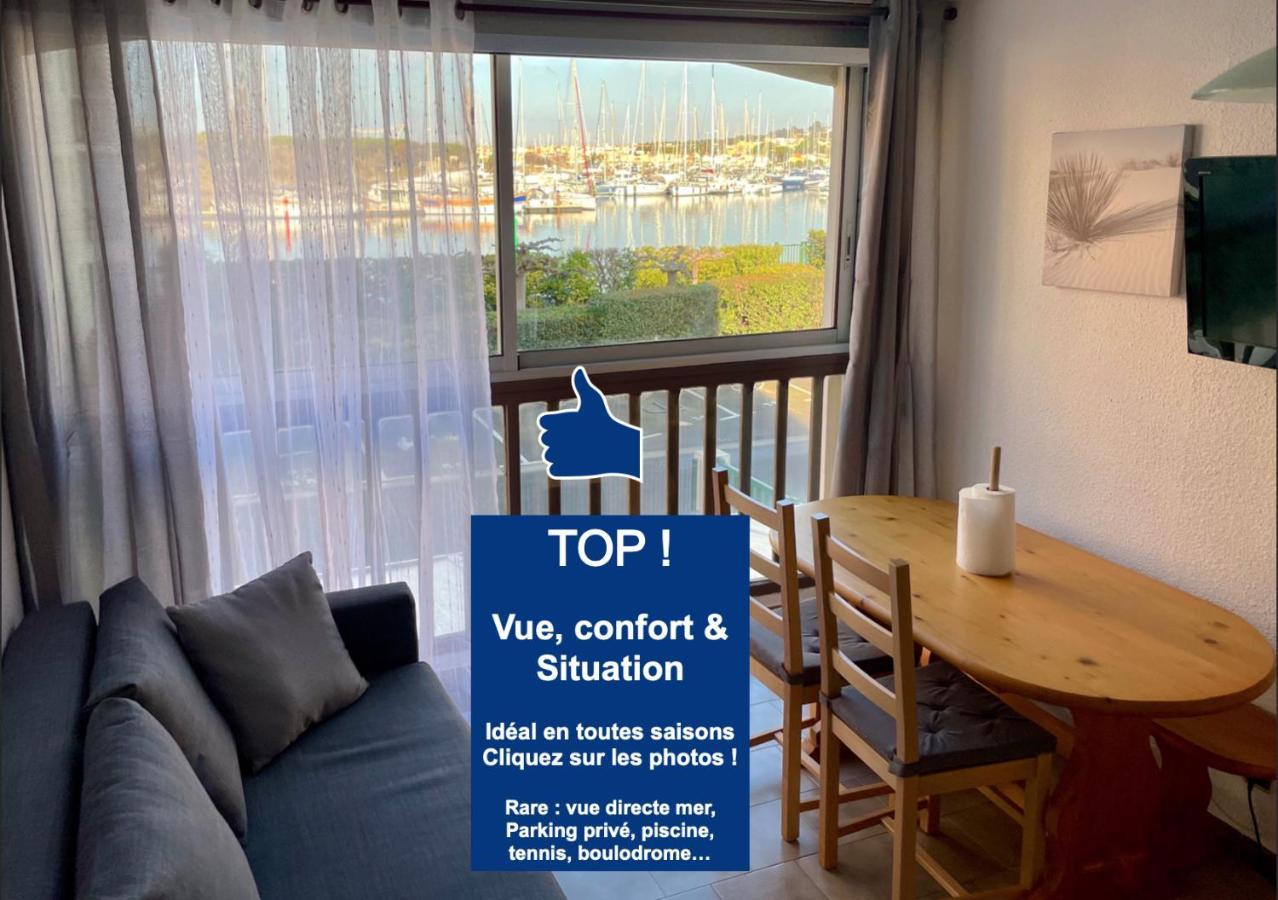 Studio Face A La Mer 4 Couchages - Gratuits Piscine Tennis Et Un Parking Prive Rare Et Tres Utile - Vue Magnifique Sur La Mer - Agreable En Toutes Saisons Ile Des Pecheurs - La Brigantine - Emplacement Et Vue Rares Au Cap D'Agde Dış mekan fotoğraf